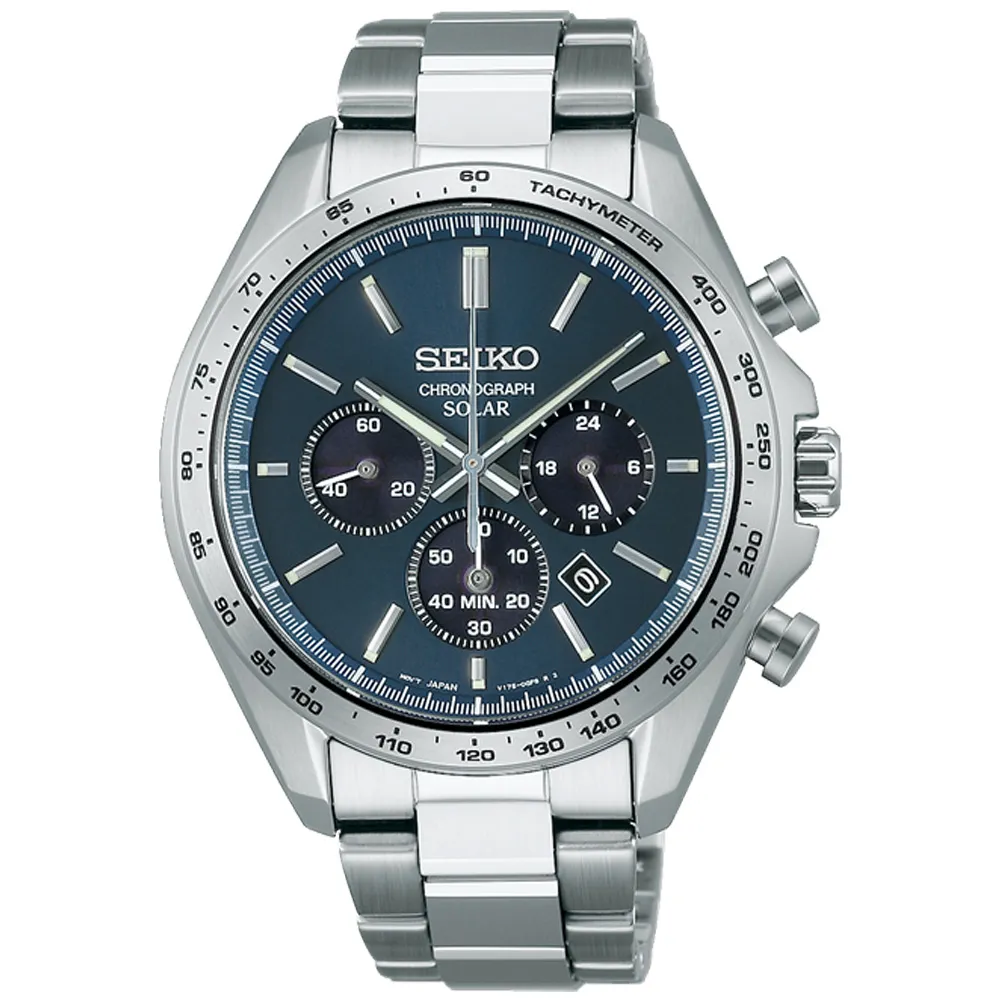 【SEIKO】精工 SBPY169J 太陽能 藍寶石鏡面 鋼錶帶 三眼計時男錶 V175-0FA0SD 黑 42.2mm 歷史價格詳細信息