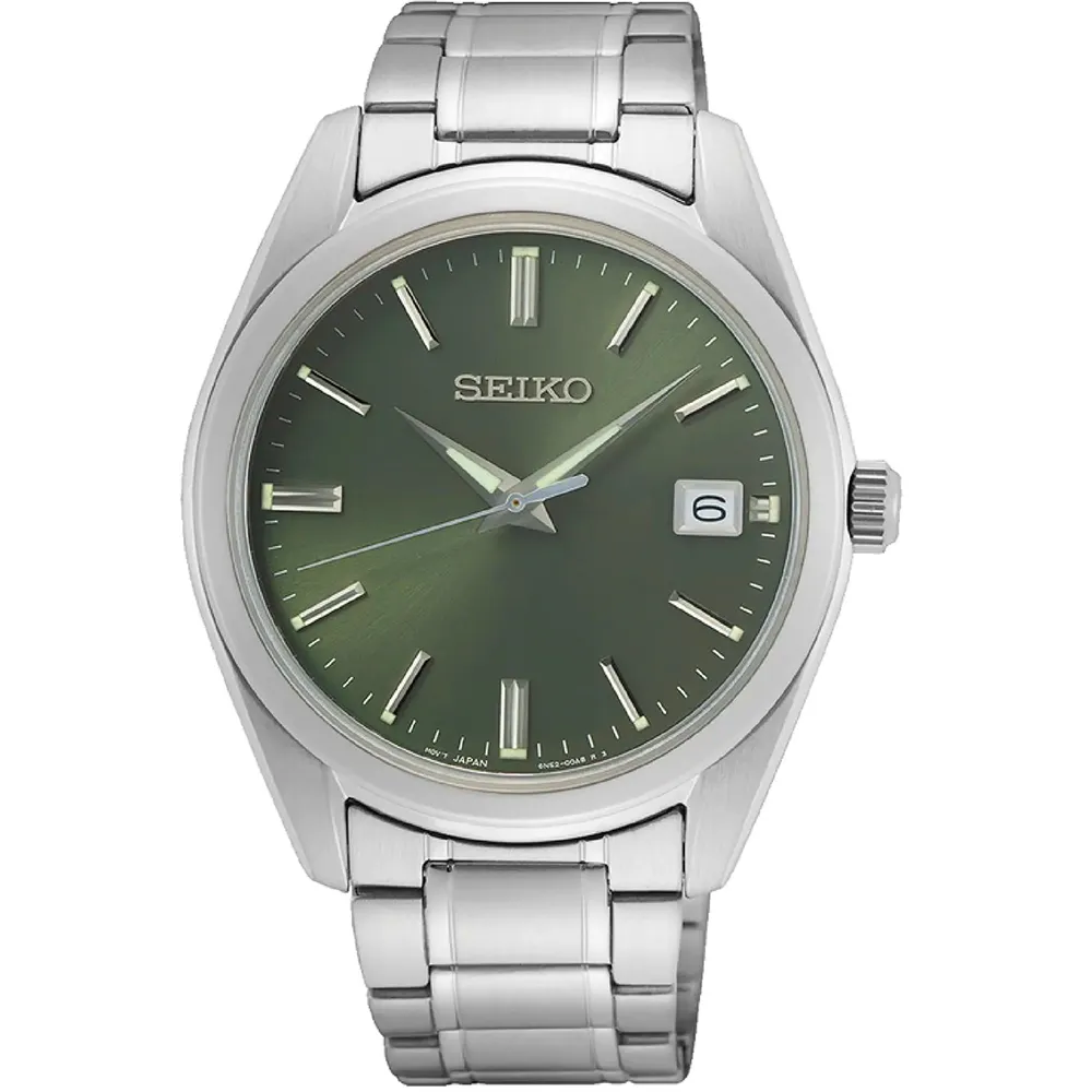 SEIKO 精工 CS系列簡約大三針時尚女錶/綠/28mm(6N22-00K0G/SUR533P1) 歷史價格詳細信息