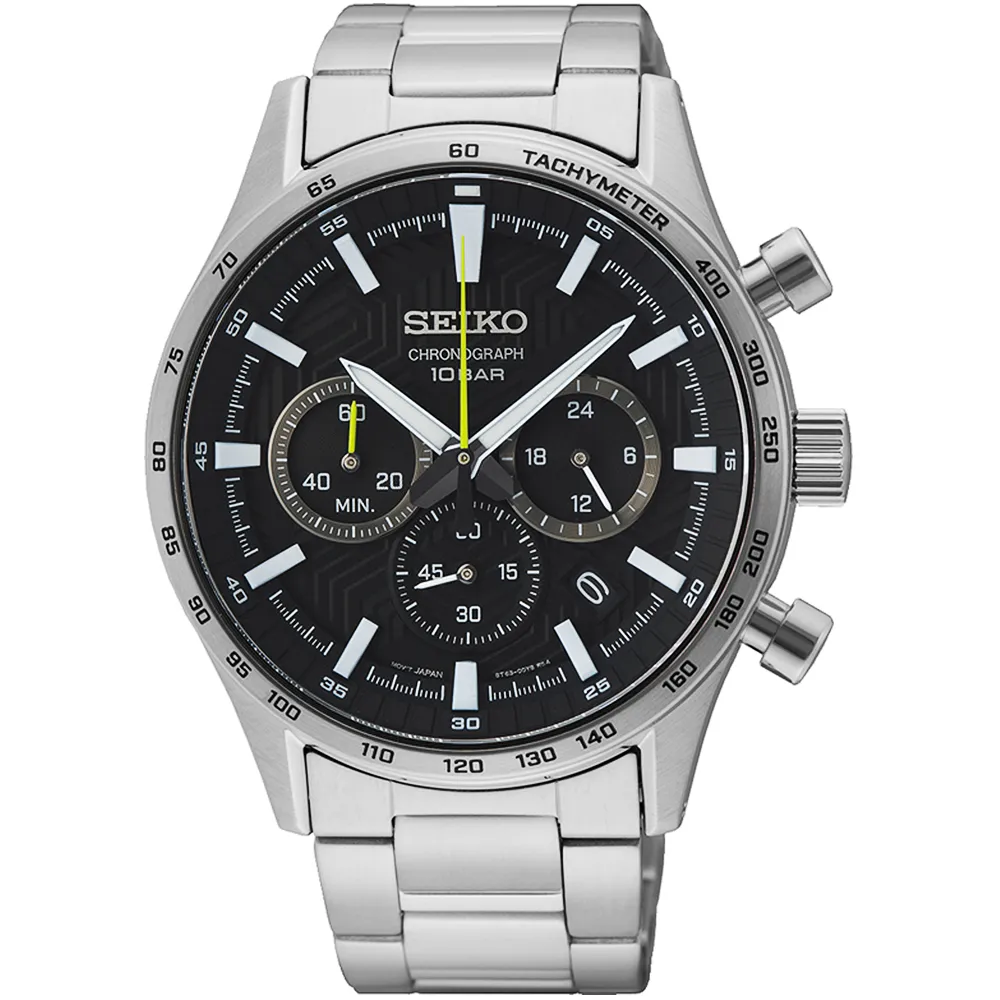 SEIKO 精工 CS系列競速時尚三眼計時錶/藍X銀/43mm (8T63-00Y0B/SSB445P1) 歷史價格詳細信息