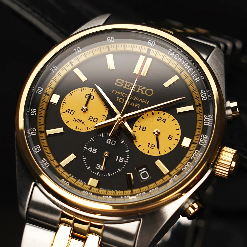 SEIKO 精工 SSB430P1手錶 CS系列 半金黑面 賽車 競速 三眼計時 日期 鋼帶 男錶【錶飾精品】 歷史價格詳細信息