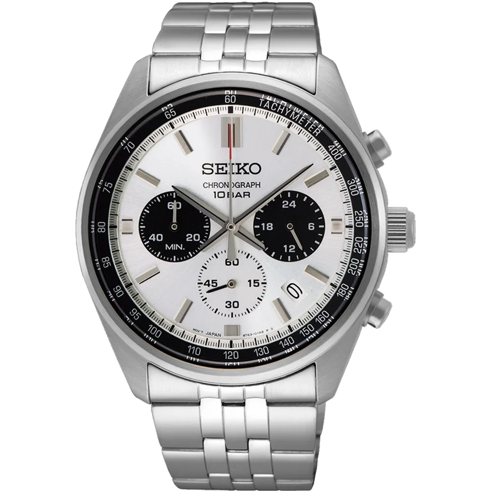 SEIKO 精工 CS系列時尚三眼計時錶/黑X金/41.5mm (8T63-00W0KS/SSB430P1) 歷史價格詳細信息