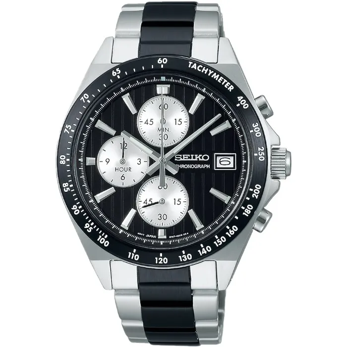 SEIKO 精工 CS 系列 SBTR041J 經典白面三眼計時男錶 8T67-00Y0B 41㎜ 歷史價格詳細信息