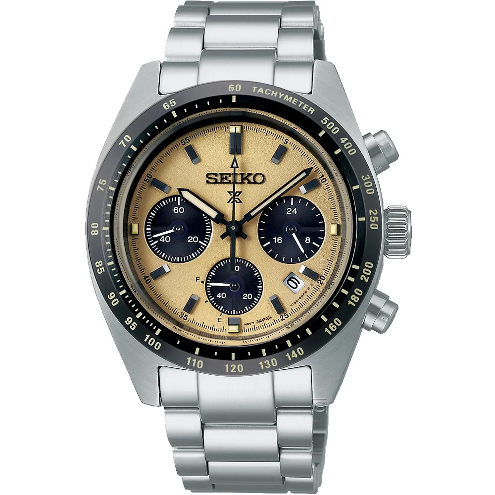 SEIKO 精工 Prospex  SPEEDTIMER 熊貓太陽能計時手錶(V192-0AF0Y/SSC817P1)棕 歷史價格詳細信息