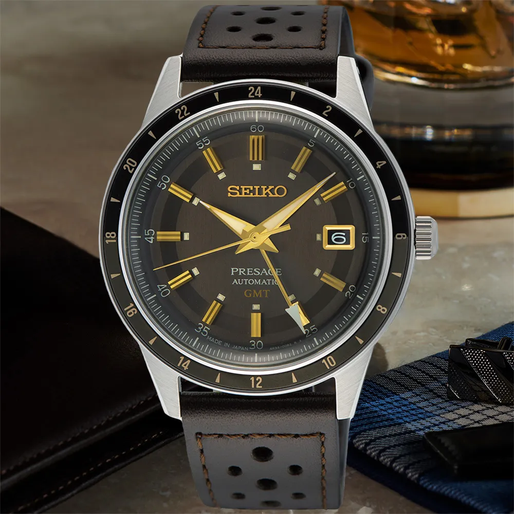 SEIKO 精工 Presage Style 60s 摩托車風格鏤空機械錶-39.5mm(SSA461J1/4R72-00C0J) 歷史價格詳細信息