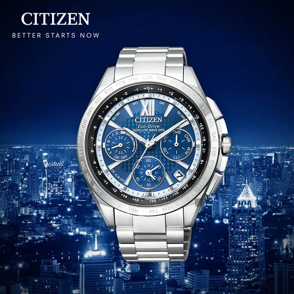 CITIZEN 星辰 限量 光動能鈦GPS衛星對時手錶-藍x銀/43mm CC9010-66L 歷史價格詳細信息