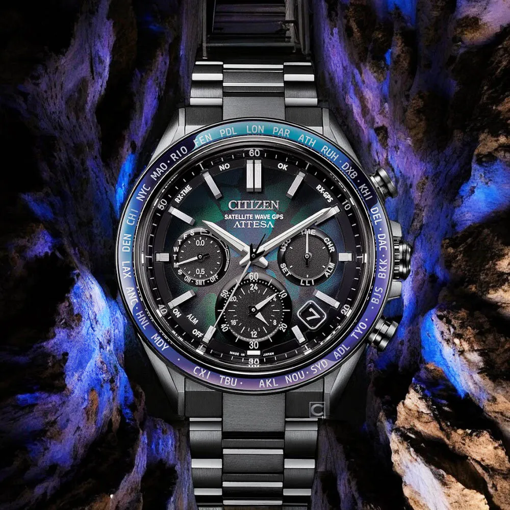 CITIZEN 星辰錶 ATTESA 系列 千彩之海 鈦金屬藍色光動能電波男錶-CB0215-18L 歷史價格詳細信息