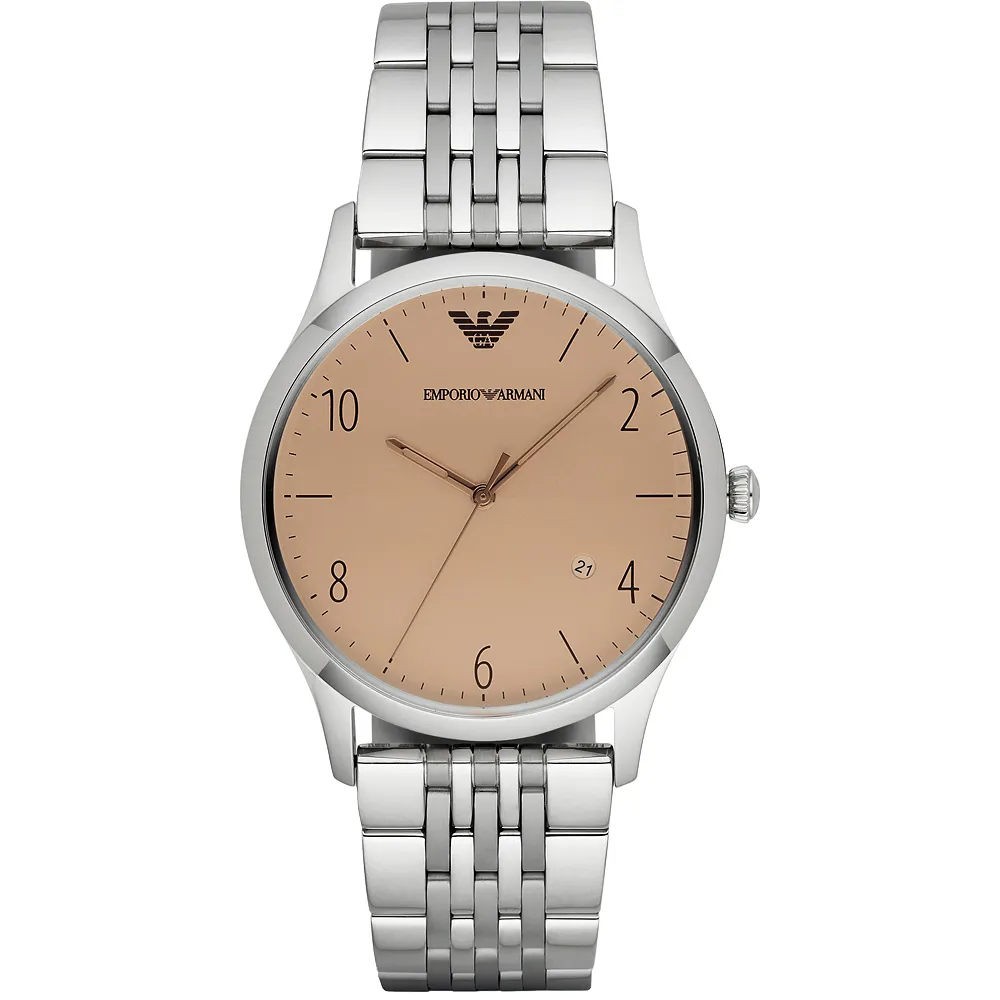 Emporio Armani Classic 王者時尚家三眼計時腕錶-黑x銀/43mm  (AR2434) 歷史價格詳細信息