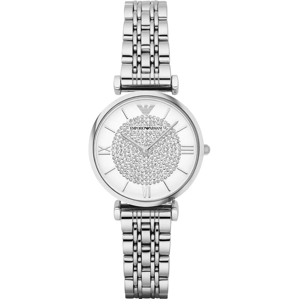 Emporio Armani Ladies 鍊帶石英錶-珍珠貝x銀/28mm AR7416 歷史價格詳細信息