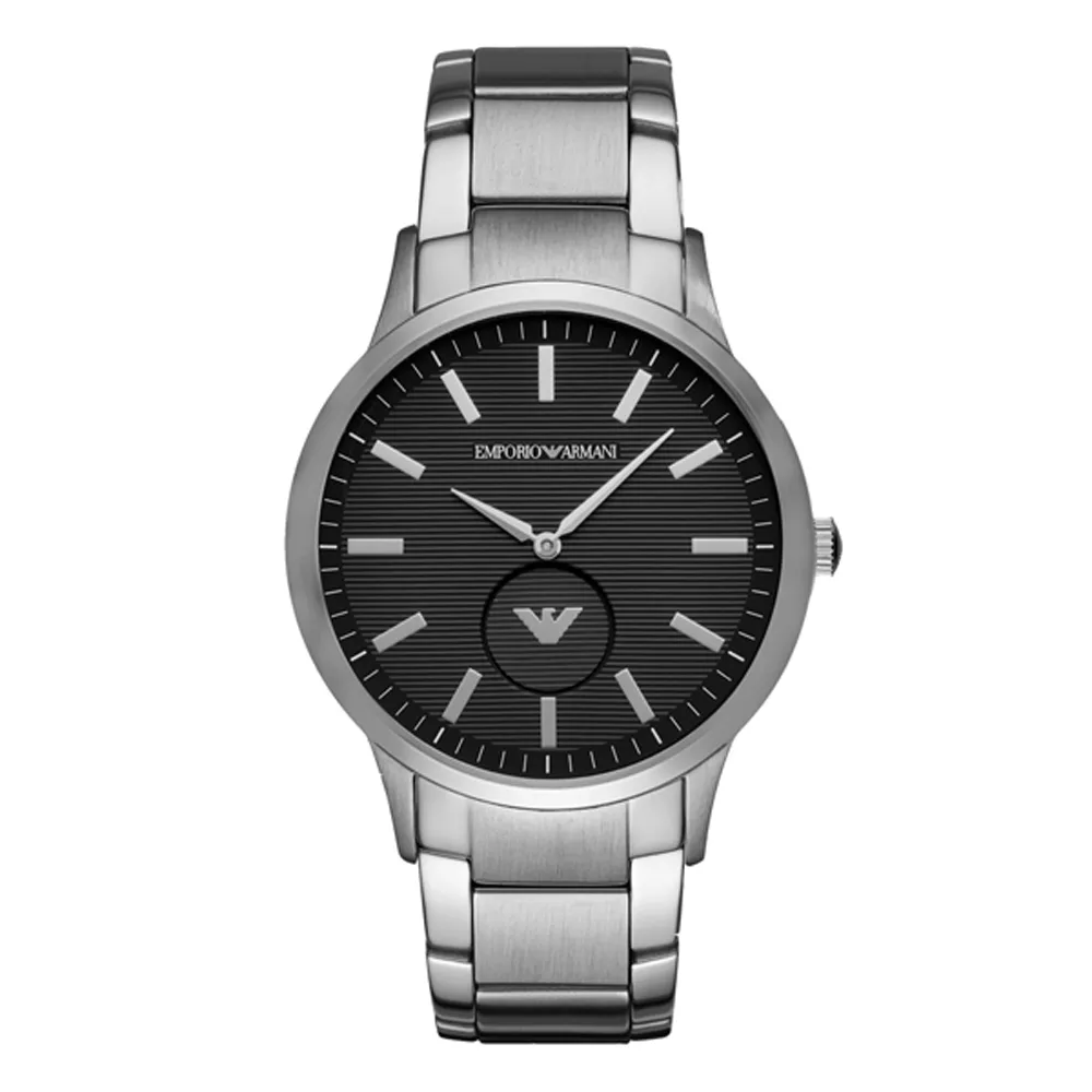 【EMPORIO ARMANI】分秒必爭時尚都市腕錶 銀X黑灰 AR1118 現代鐘錶 歷史價格詳細信息