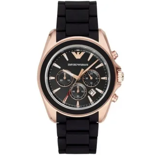 Emporio Armani Classic 王者時尚家三眼計時腕錶-黑x銀/43mm  (AR2434) 歷史價格詳細信息