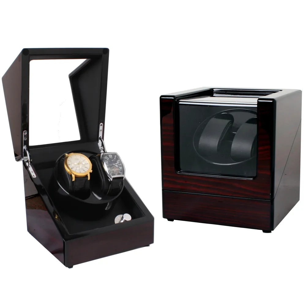 【Winders365】黑胡桃木紋立式自動上鍊機/機械錶動力儲存裝置/自動上鍊盒(4只腕錶轉台) 歷史價格詳細信息