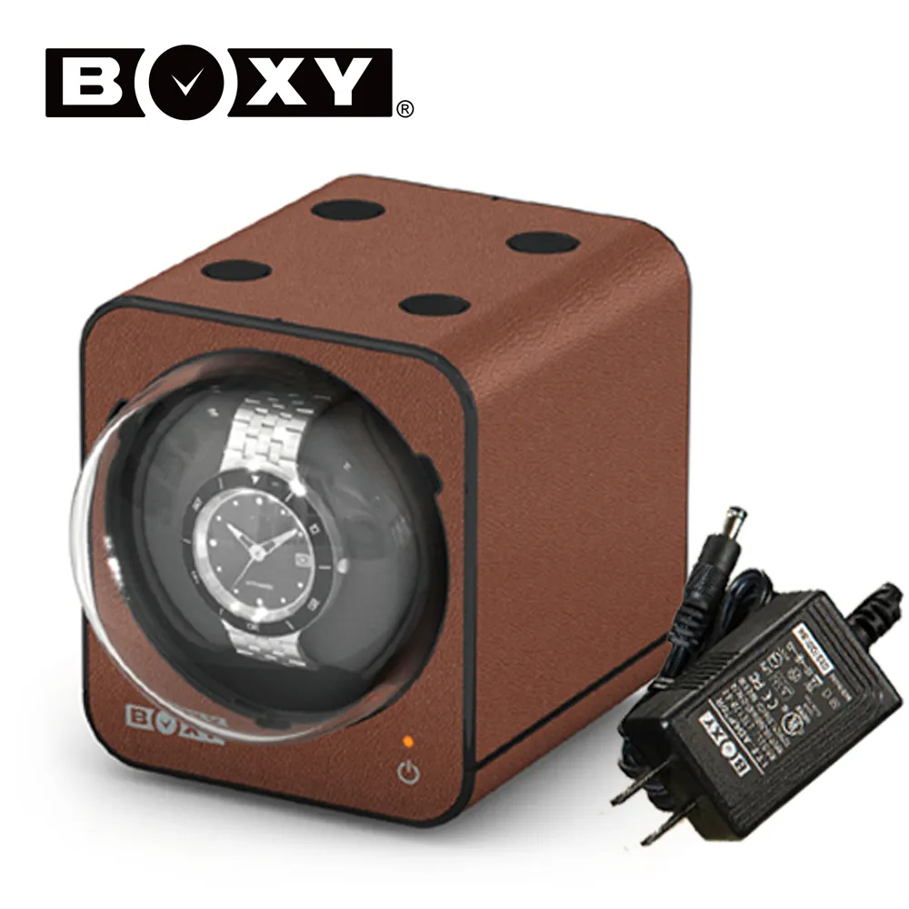 【BOXY手錶上鍊盒】【自由堆疊專利】【大錶專用】Fancy Brick系列 皮革 1支裝  棕色(不含變壓器) 歷史價格詳細信息