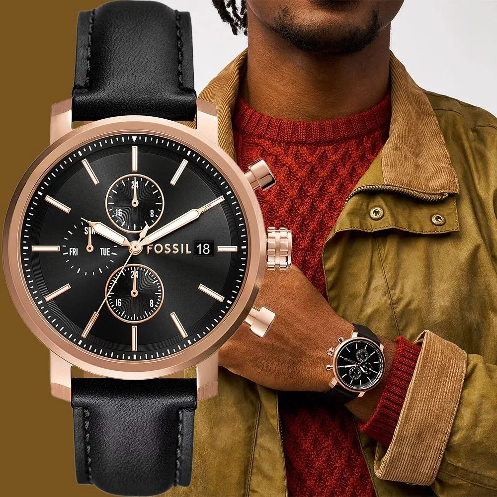 FOSSIL Rhett 翠綠 多功能三眼手錶-43mm BQ2892 歷史價格詳細信息