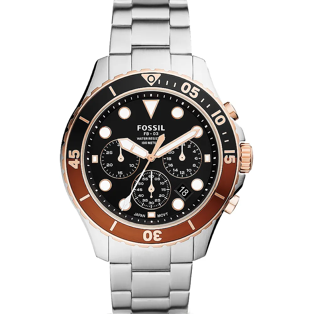 FOSSIL FB-02 霸氣個性時尚手錶-42mm FS5688 歷史價格詳細信息