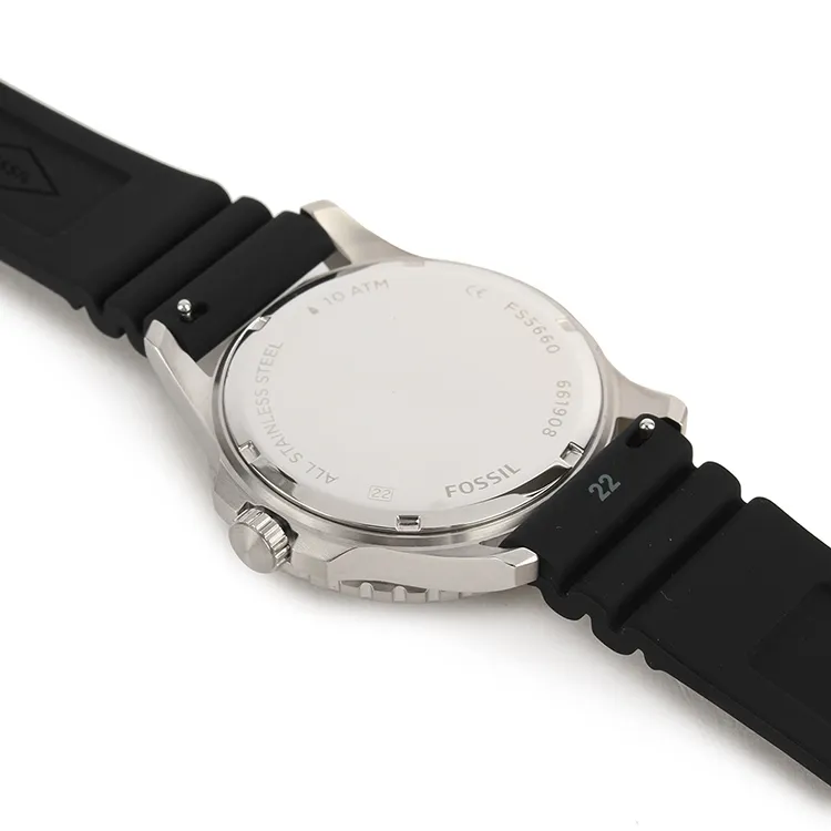 【Fossil】黑金炸裂三眼膠質帶男錶 FS5729 46mm  現代鐘錶 歷史價格詳細信息