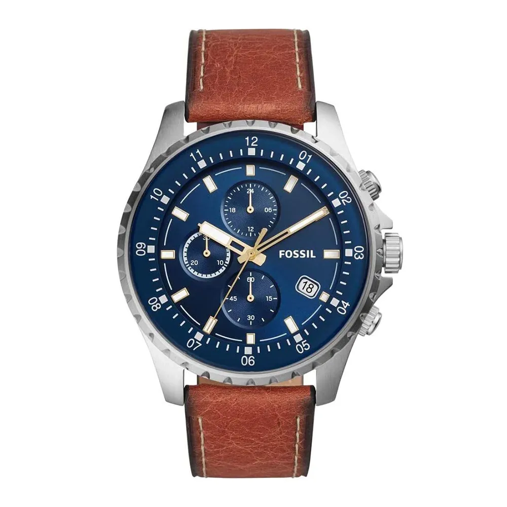 【Fossil】黑金炸裂三眼膠質帶男錶 FS5729 46mm  現代鐘錶 歷史價格詳細信息