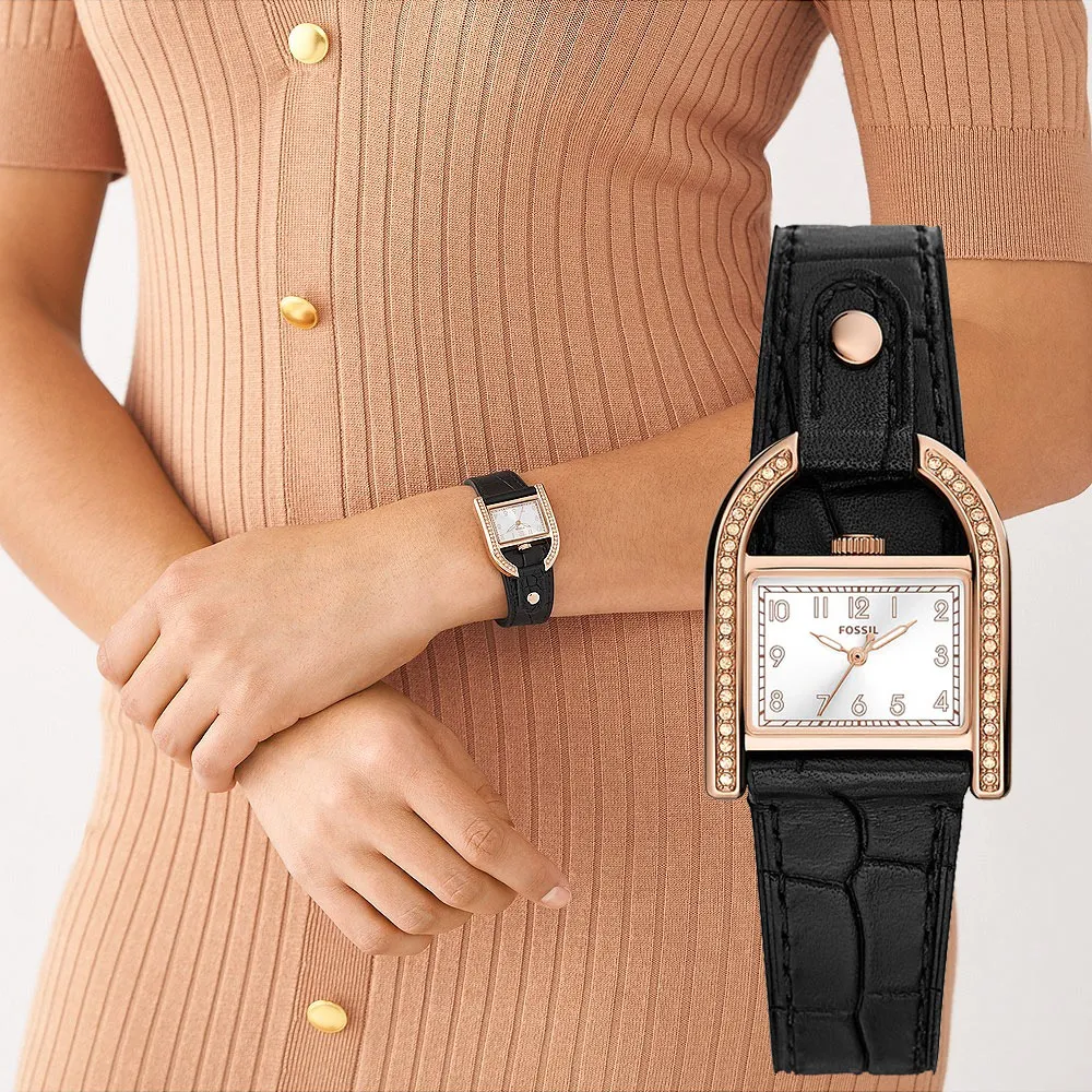 FOSSIL Harwell 復古鎖頭造型女錶-深紅仿蛇紋皮錶帶/28mm ES5301 歷史價格詳細信息