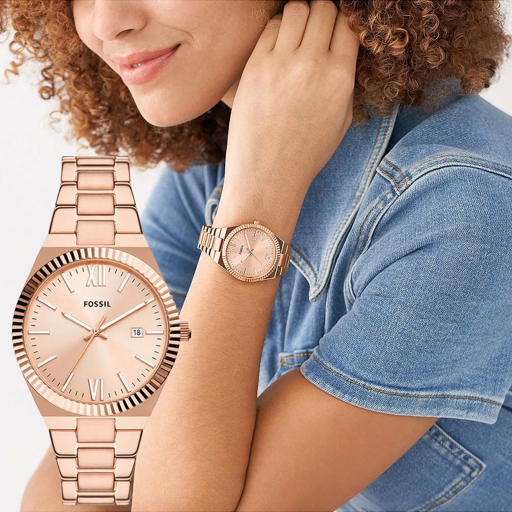 FOSSIL Scarlette 簡約金耀手錶-38mm(ES5299) 歷史價格詳細信息