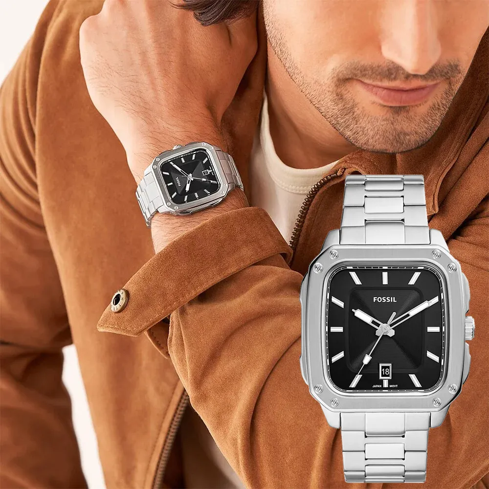 FOSSIL 復古休閒三眼計時皮帶腕錶-黑/咖-45mm(FS5639)【ERICA STORE】 歷史價格詳細信息