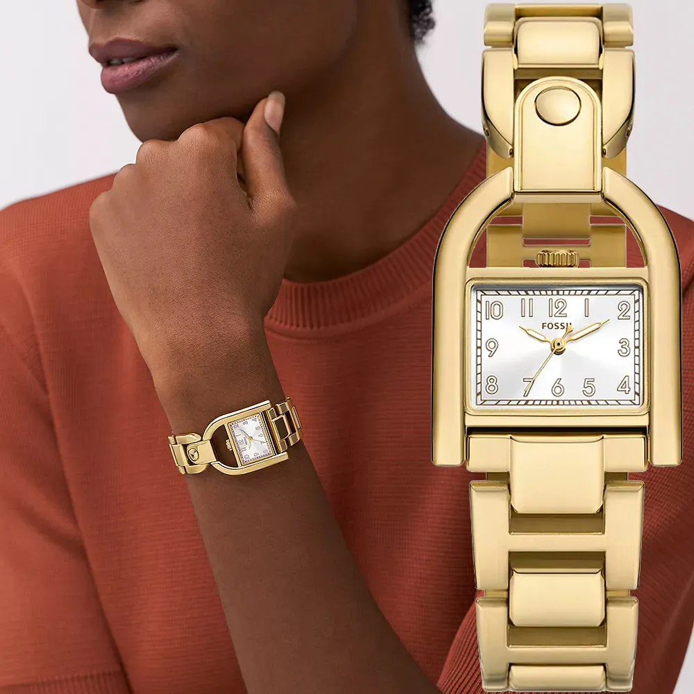 FOSSIL Harwell 復古鎖頭造型女錶-深紅仿蛇紋皮錶帶/28mm ES5301 歷史價格詳細信息