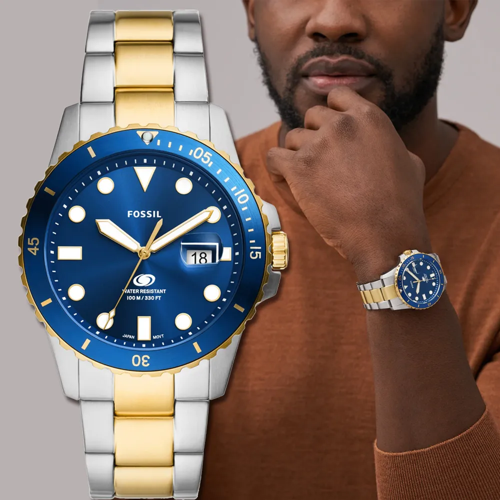 FOSSIL Blue Dive 潛水晶鑽女錶-綠/36mm ES5371 歷史價格詳細信息