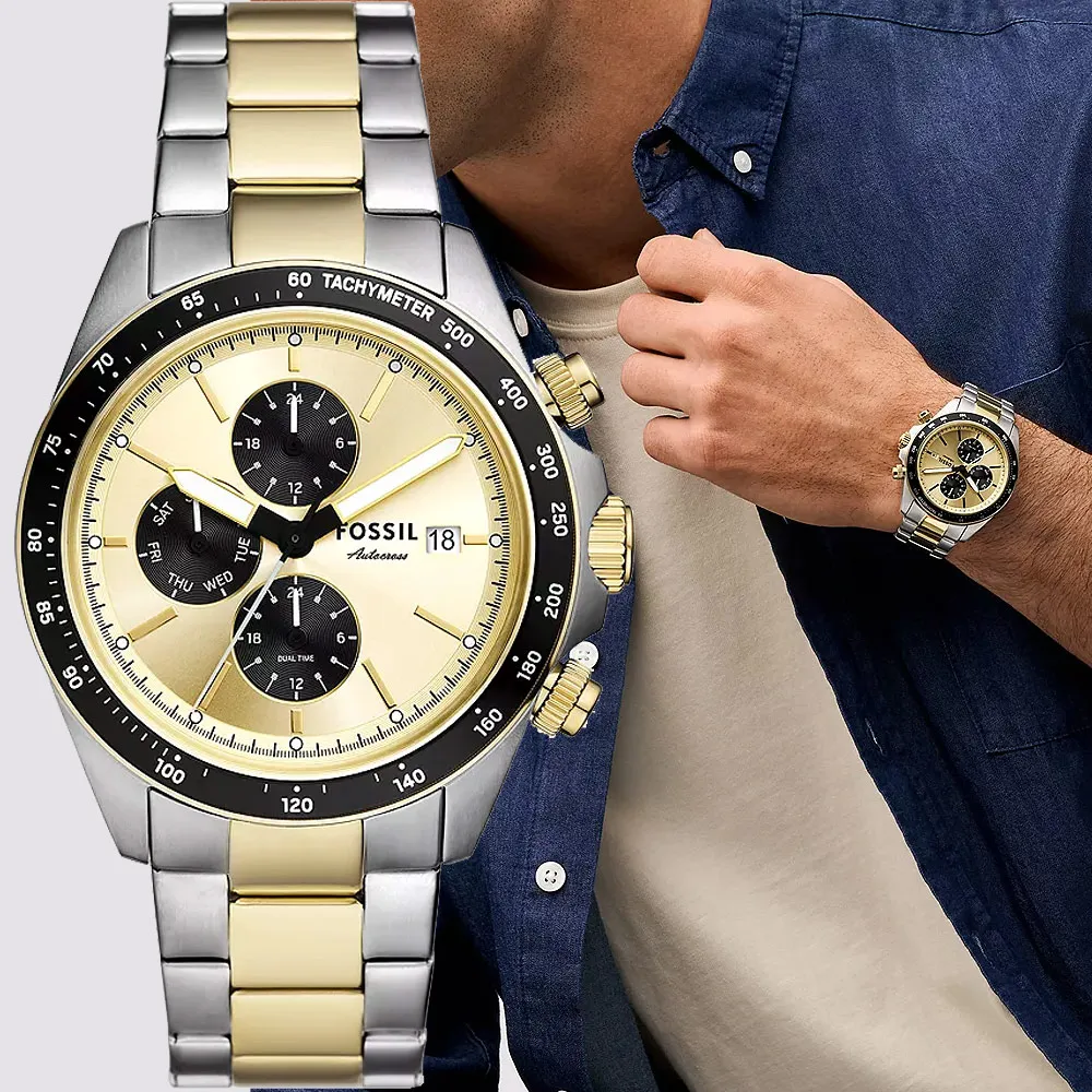 FOSSIL Autocross 賽車綠 多功能三眼手錶-42mm(BQ2878) 歷史價格詳細信息