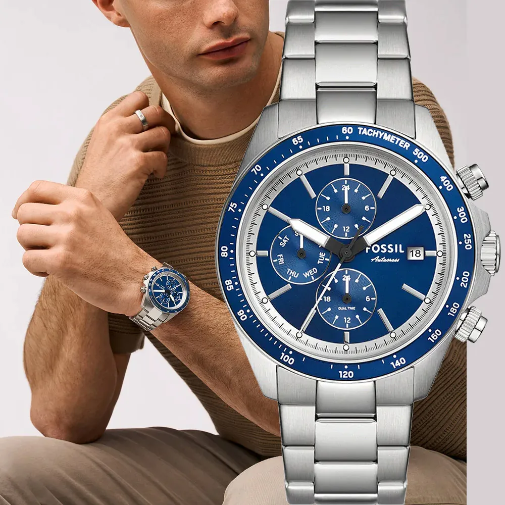 FOSSIL Autocross 賽車綠 多功能三眼手錶-42mm(BQ2878) 歷史價格詳細信息