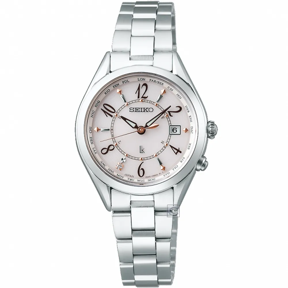 【SEIKO 精工】LUKIA太陽能電波鈦金屬女錶/銀X炭墨27.4mm(1B32-0AV0D/SSQW059J) 歷史價格詳細信息