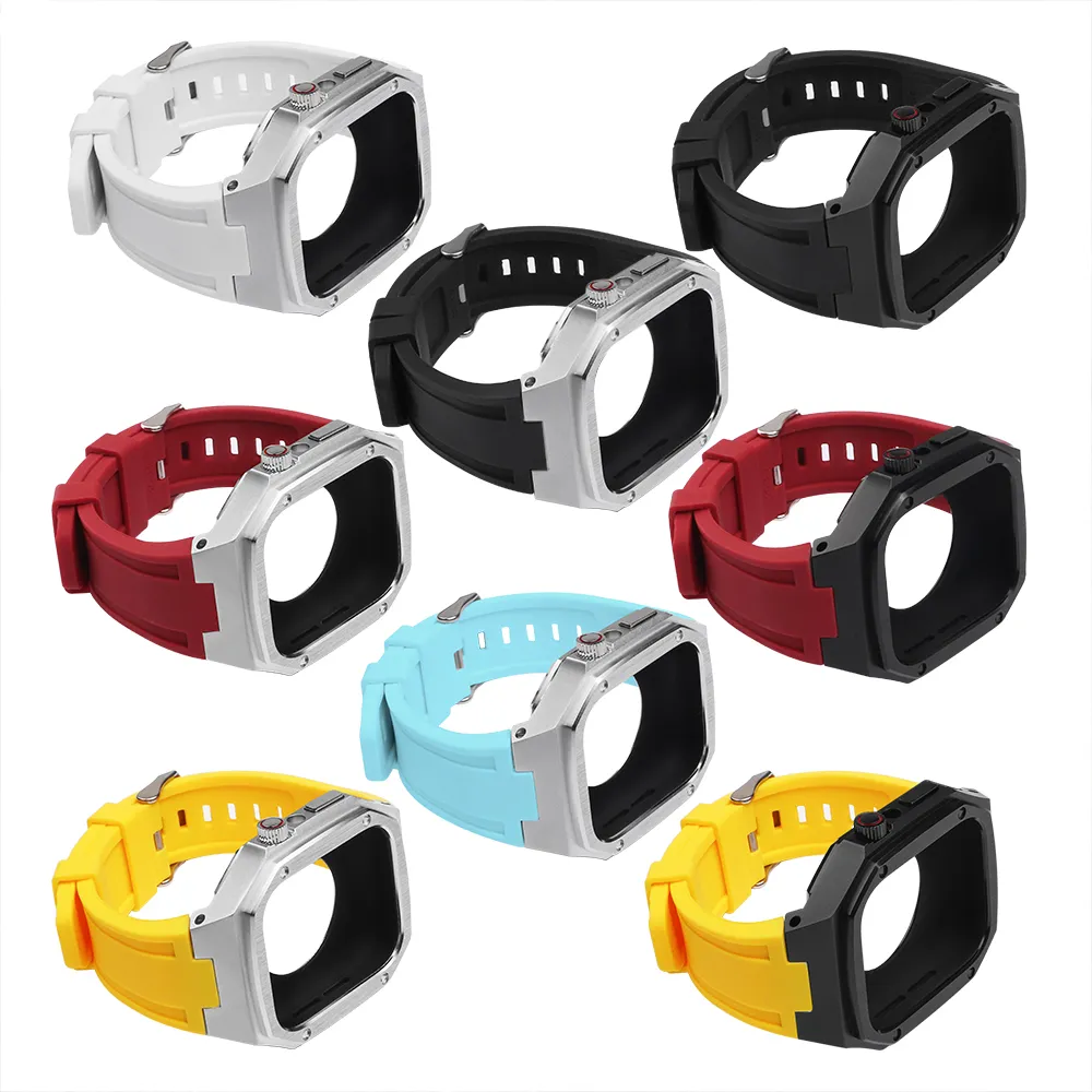 錶殼  錶帶適用於 Apple Watch 的 38mm 42mm 不銹鋼金屬手鍊 7 45MM 44mm 40mm[橙子數碼配件] 歷史價格詳細信息