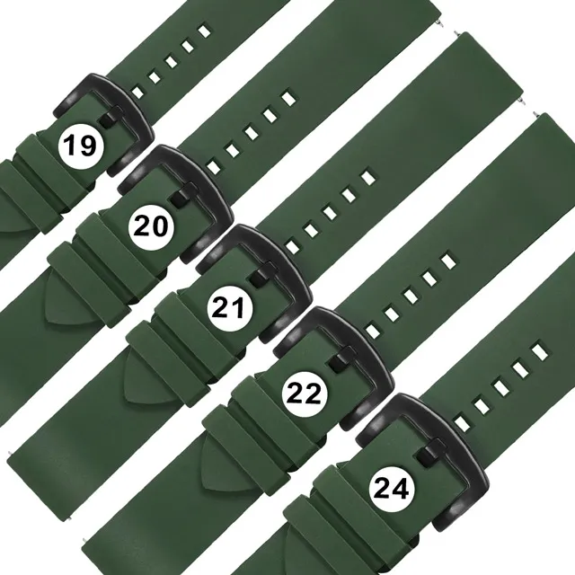 Watchband / 19.21.22.23.24mm / 各品牌通用 經典 中厚版 真皮錶帶 鍍黑不鏽鋼扣頭 黑色 歷史價格詳細信息