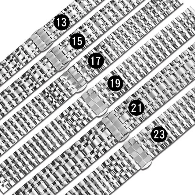 Watchband / 19.21.22.23.24mm / 各品牌通用 經典 中厚版 真皮錶帶 鍍黑不鏽鋼扣頭 黑色 歷史價格詳細信息