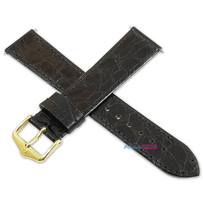 【海奕施 HIRSCH】鱷魚皮錶帶 Prestige L 黑色 附工具 02208050 鱗片紋理光滑 歷史價格詳細信息