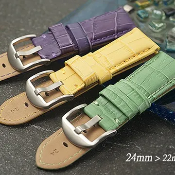 Panerai 沛納海進口高級代用錶帶 Ｔed Su 法國軍帶 26*26--棕色車同皮色線 直版 歷史價格詳細信息