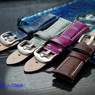 Panerai 沛納海進口高級代用錶帶 Ｔed Su 法國軍帶 26*26--棕色車同皮色線 直版 歷史價格詳細信息