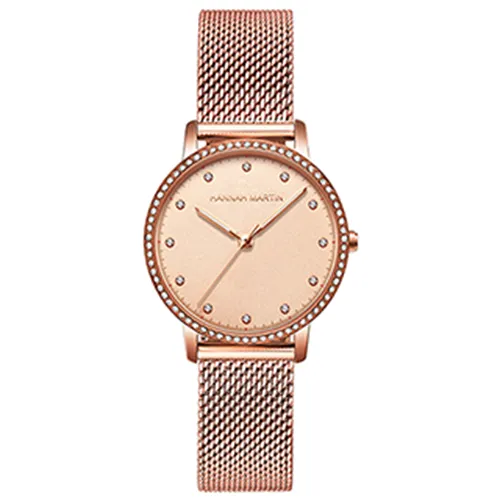 【HANNAH MARTIN】新款輕奢ins鑲鑽女錶-玫瑰金(HM-107-WF2) 歷史價格詳細信息