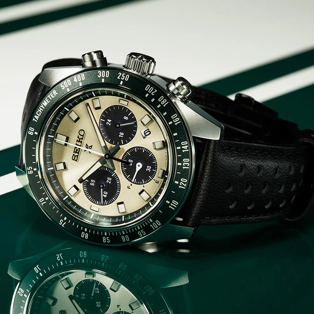 SEIKO精工 PROSPEX SPEEDTIMER 太陽能 綠熊貓 計時腕錶 V192-0AF0G/SSC935P1 歷史價格詳細信息