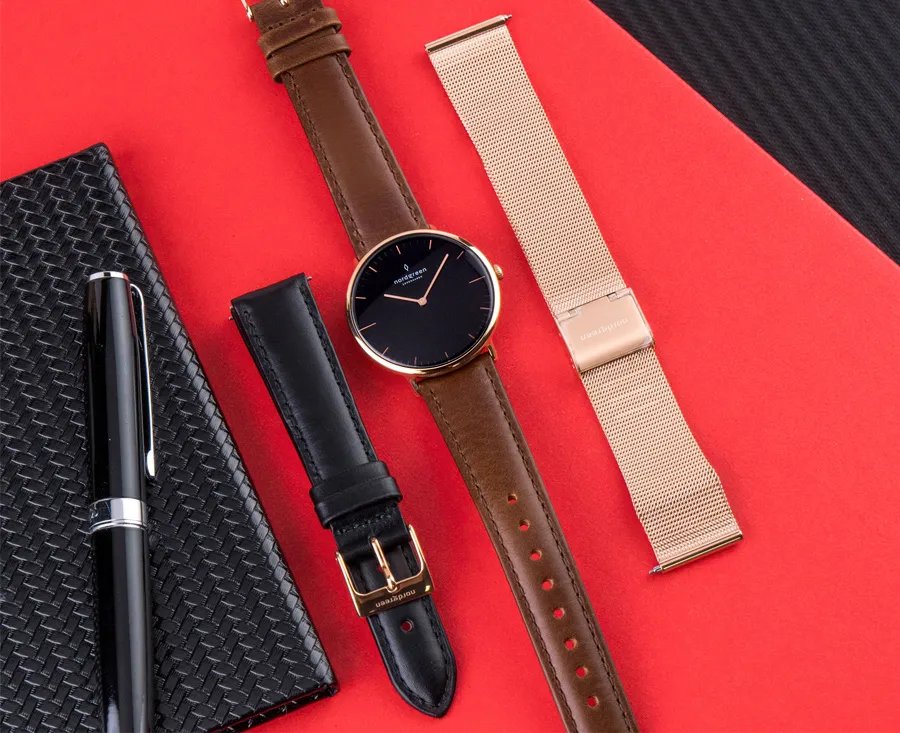 【Nordgreen】ND手錶 本真 40mm 玫瑰金殼×白面 深棕+極夜黑+北歐藍皮錶帶(NR40RGLEDBLBLLNA) 歷史價格詳細信息