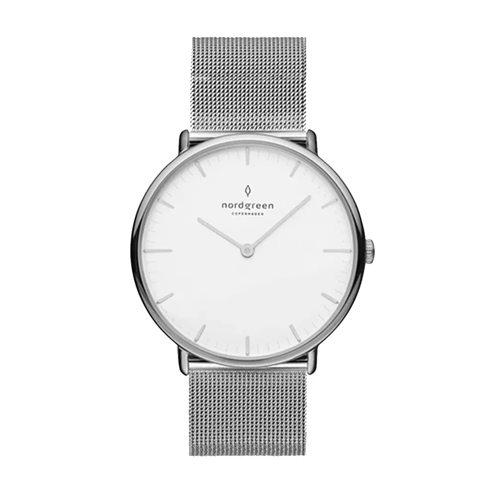 Nordgreen Native本真 月光銀系列北歐藍尼龍錶帶腕錶36mm(NR36SINYUAXX) 歷史價格詳細信息