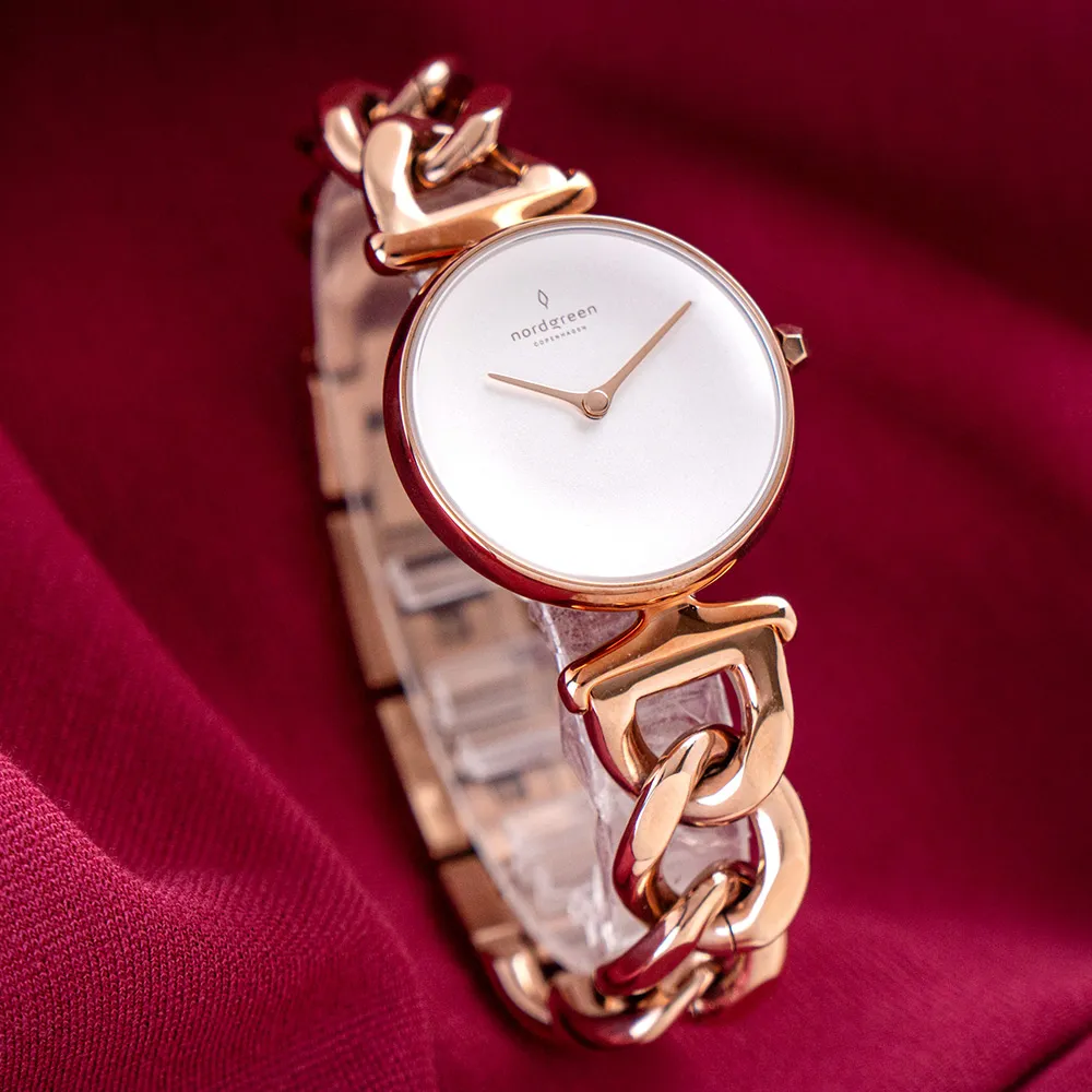 【Nordgreen】ND手錶 Unika 獨特 28mm 玫瑰金殼×黑面 極夜黑真皮錶帶(UN28RGLEBLBL) 歷史價格詳細信息