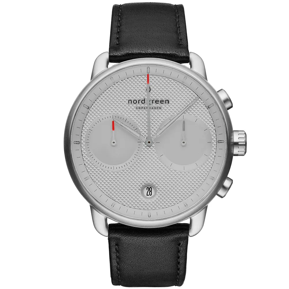 【Nordgreen】Pioneer-紋理黑錶盤計時腕錶 PI42BL3LBLTB 42mm 現代鐘錶 歷史價格詳細信息