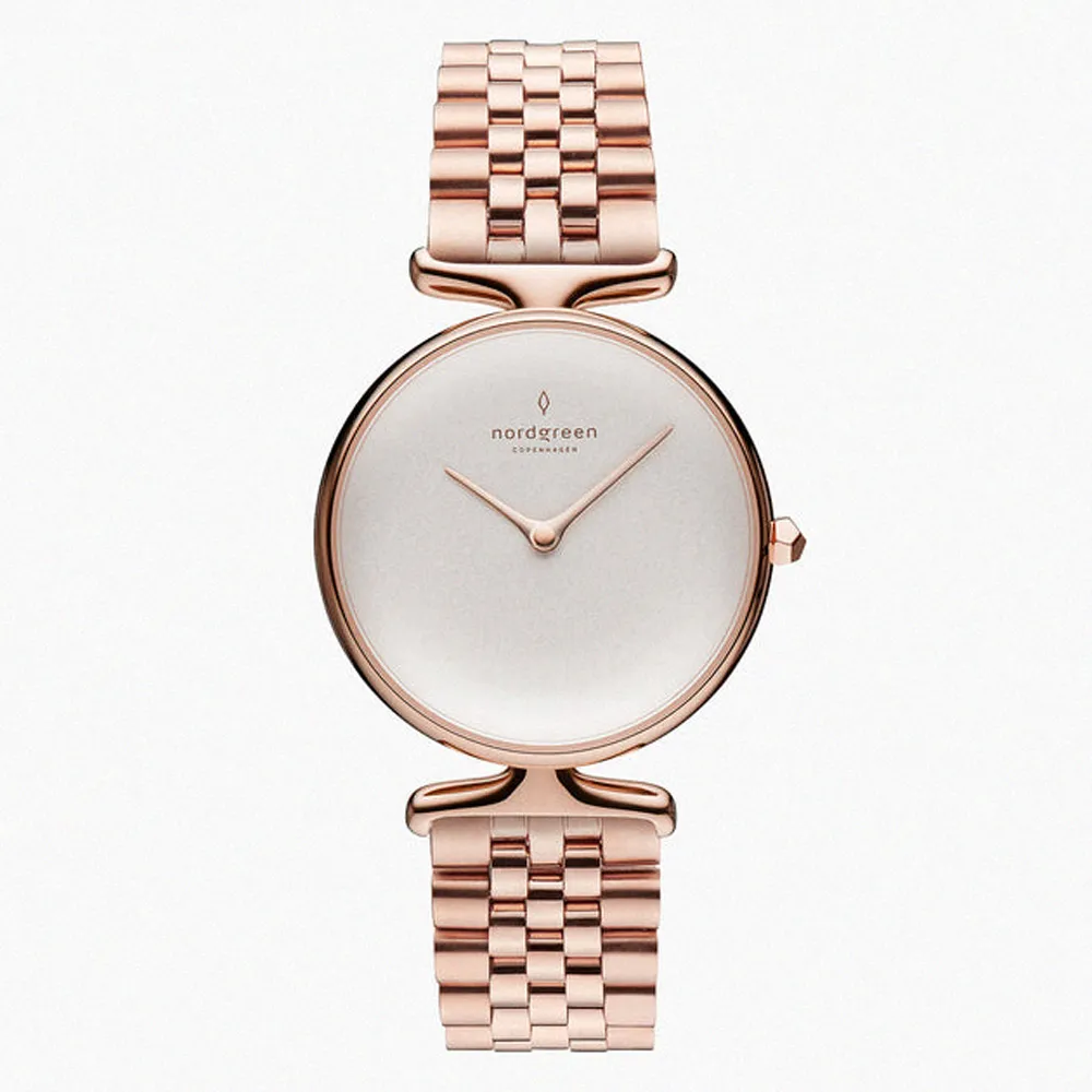 【Nordgreen】ND手錶 Unika 獨特 28mm 玫瑰金殼×黑面 極夜黑真皮錶帶(UN28RGLEBLBL) 歷史價格詳細信息