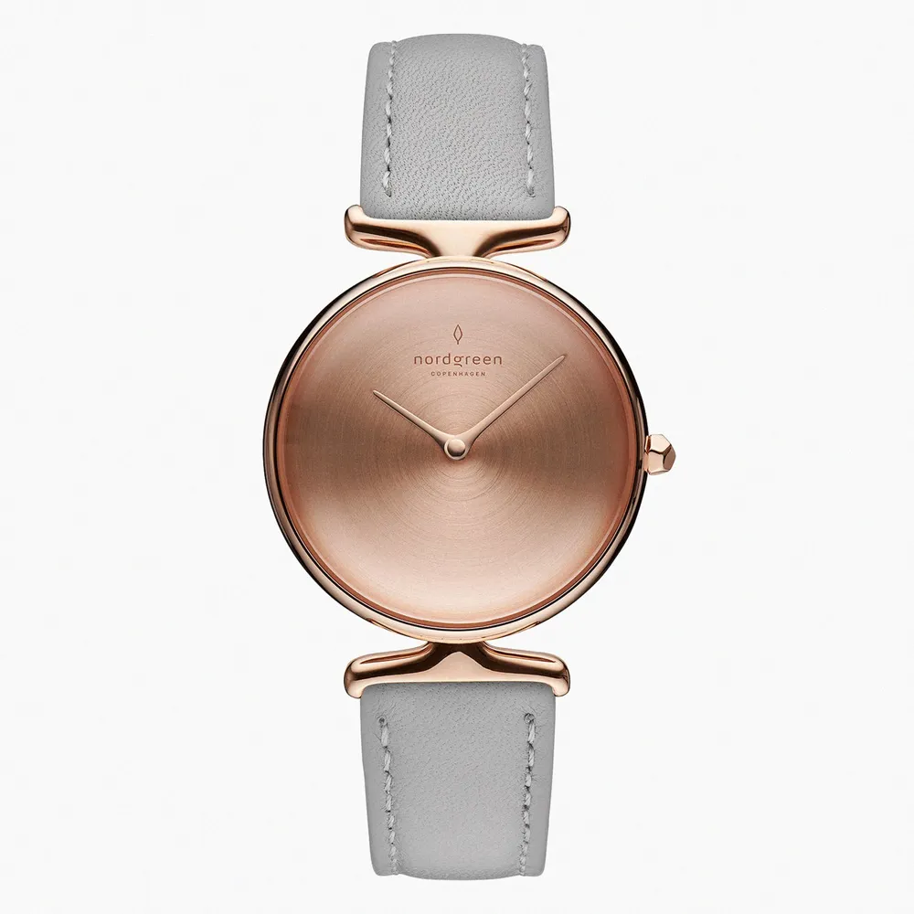 【Nordgreen】ND手錶 Unika 獨特 28mm 玫瑰金殼×黑面 極夜黑真皮錶帶(UN28RGLEBLBL) 歷史價格詳細信息