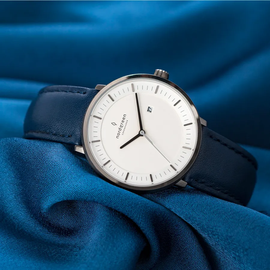 Nordgreen Philosopher - 北歐藍真皮40mm 歷史價格詳細信息