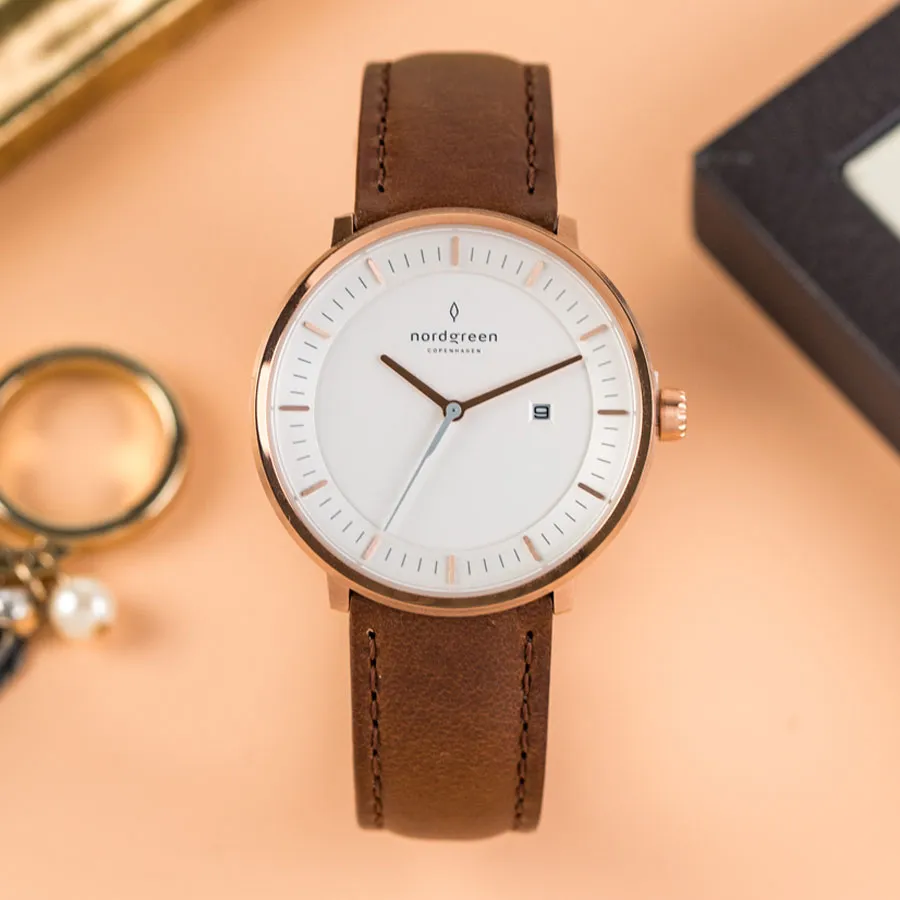 Nordgreen Philosopher - 復古棕真皮深空灰色36MM(PH36GMLEBRXX-D) 歷史價格詳細信息