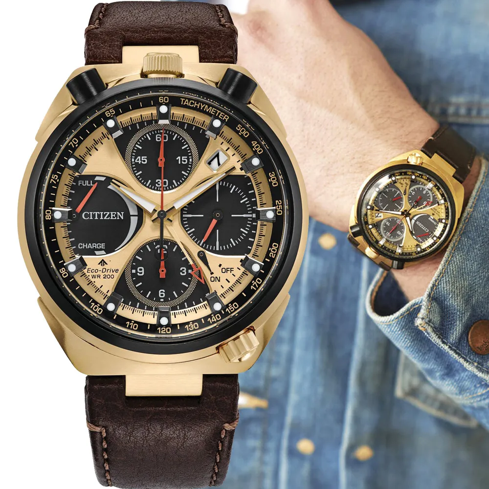 CITIZEN 星辰 PROMASTER Tsuno Chrono50週年限定 光動能三眼碼錶計時腕錶-44.5mm(AV0072-01X) 歷史價格詳細信息