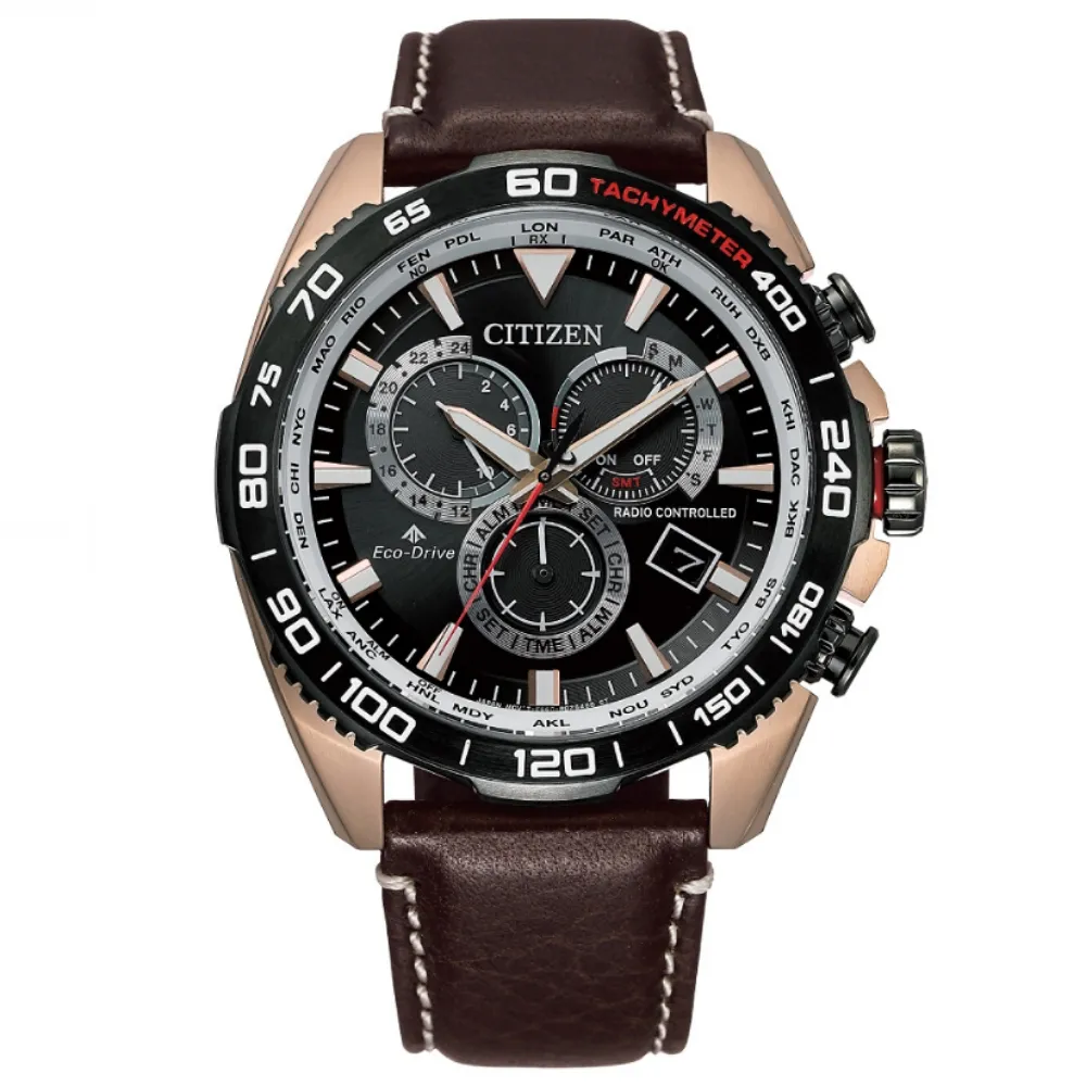 CITIZEN星辰 PROMASTER系列 光動能電波三眼腕錶 45.4mm/CB5925-82X 歷史價格詳細信息