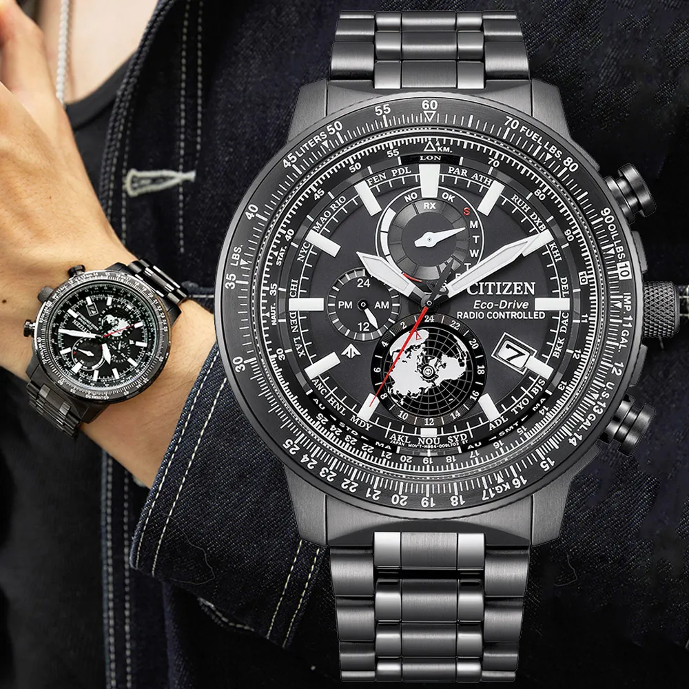 CITIZEN 星辰 PROMASTER 光動能電波飛行錶 北半球城市時間手錶(BY3006-53E) 歷史價格詳細信息