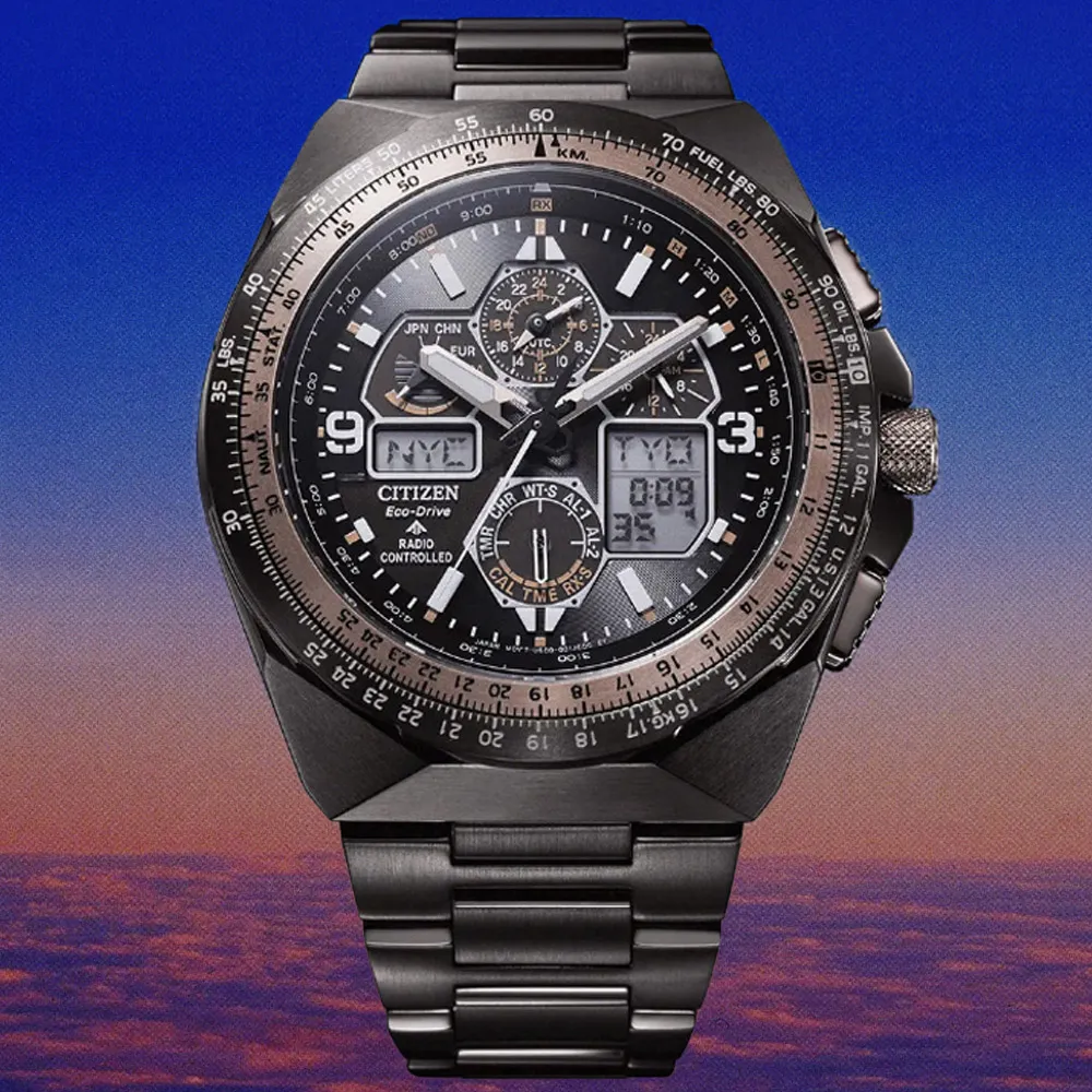 CITIZEN 星辰 PROMASTER 光動能電波飛行錶 北半球城市時間手錶(BY3006-53E) 歷史價格詳細信息