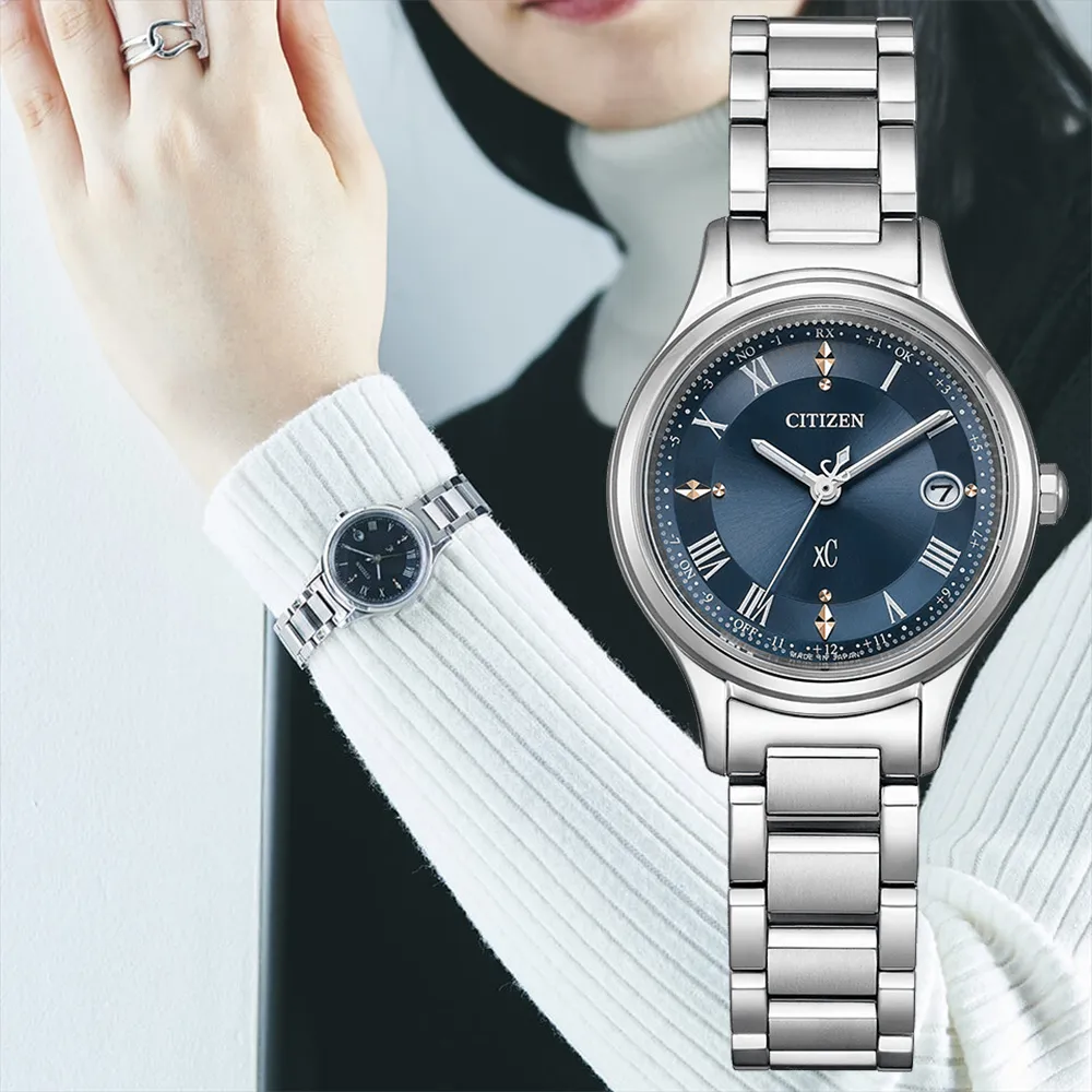 CITIZEN 星辰 xC 限量款光動能白蝶貝鈦金屬電波錶/櫻花粉紅金/29mm/ES9467-62W 歷史價格詳細信息