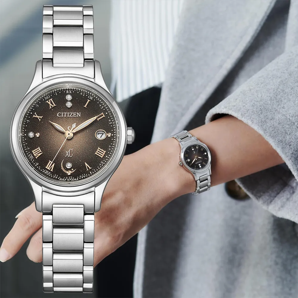 CITIZEN 星辰 xC 限量款光動能白蝶貝鈦金屬電波錶/櫻花粉紅金/29mm/ES9467-62W 歷史價格詳細信息